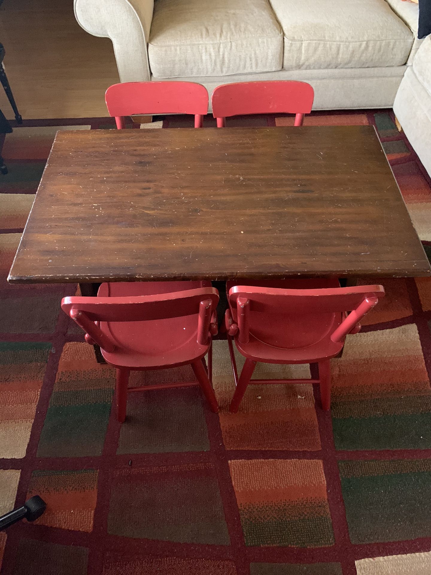 Pottery barn toddler table and chairs