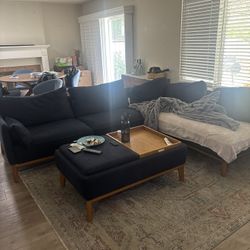 Navy Modern sectional couch