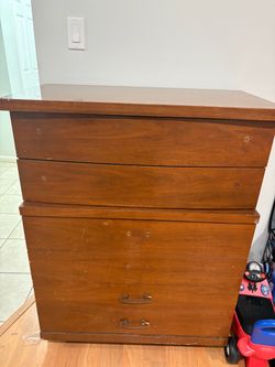 Wood Dresser with Drawers