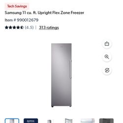 Samsung 11 CUBIC FEET FLEX Zone FREEZER