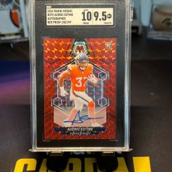 2024 Mosaic Red Prizm Audric Estime RC Auto #/199 SGC 9.5/10
