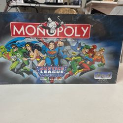 Factory sealed 2002 Justice  League of America Monopoly Board Game Officially Licensed Box 
