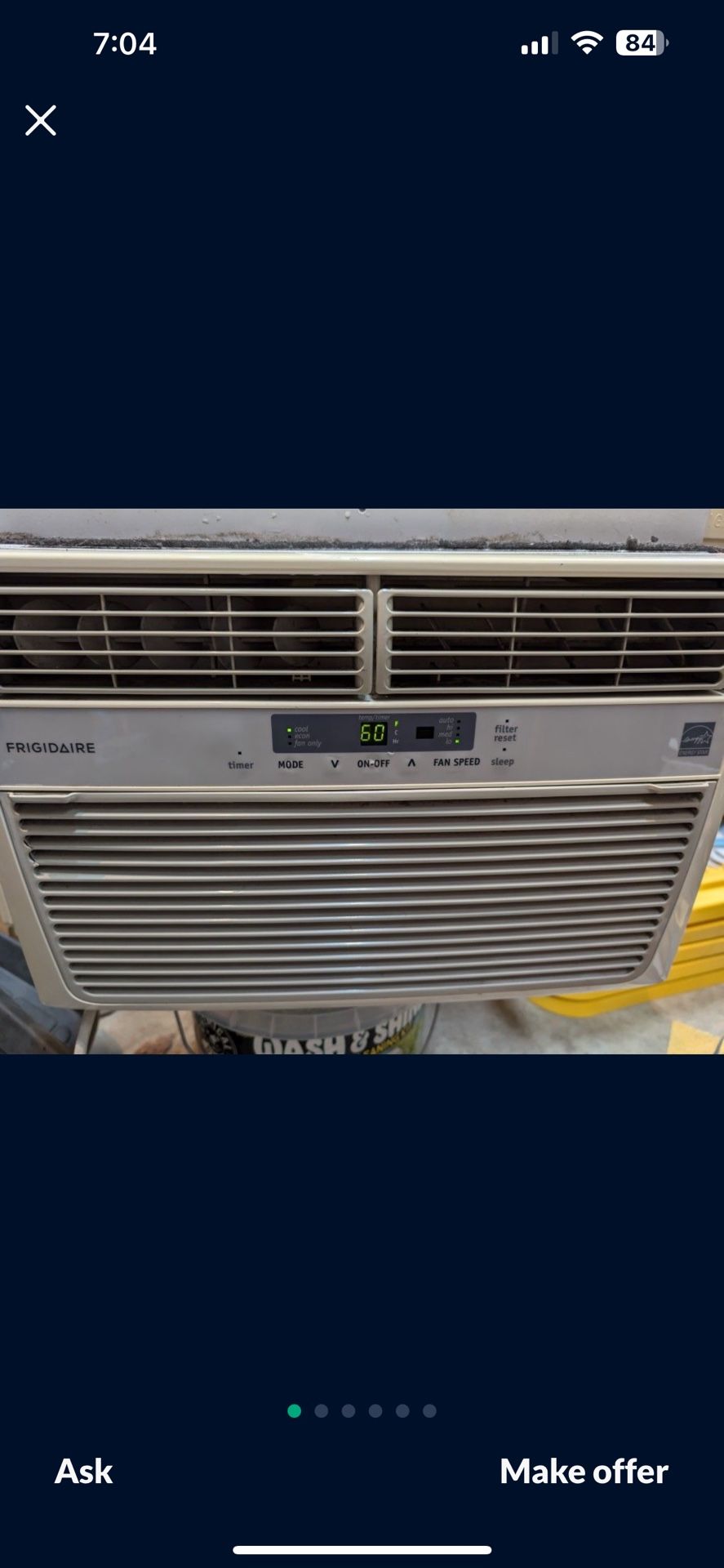 Frigidaire 6000 BTU Window Ac Unit Air Conditioning