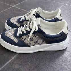 Beige/blue Supreme Gucci Sneakers