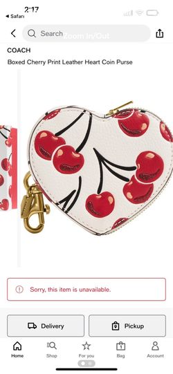 Coach cherry coin purse