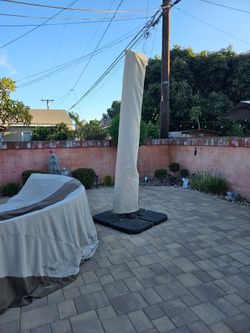 Beige Patio backyard umbrella