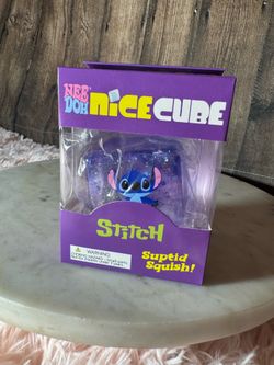 NeeDoh Nice Cube Stitch Squishy – Glitter Sensory Stress Toy