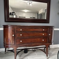 Antique Buffet And mirror