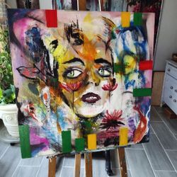 24x 24 Acrylic Canvas Art Painting Wall Decor 