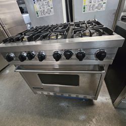 36" VIKING DUAL FUEL RANGE STAINLESS STEEL 