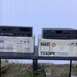 Vintage Original NAD 7240PE AM/FM Stereo Receiver Power Envelope & Vintage Original NAD 6240 Cassette Deck Located In Agoura Hills Offer