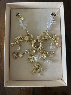 Vintage Kirk’s Folly Dance with Fairies/ Fairy Dreamcatcher Charm Necklace - IOB