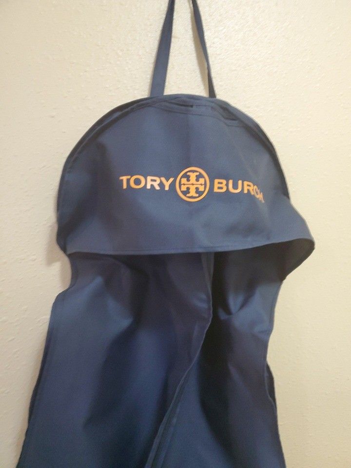 TORY BURCH Navy Blue Canvas Zip Garment Bag  53" X 24"