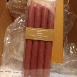 2 Pcs Rkt Candlestick Holders Unopened Taped Boxed + Candles