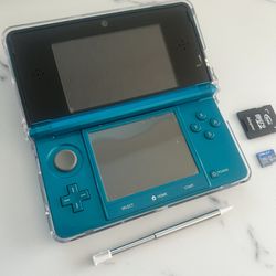 Nintendo 3DS Aqua Blue 128Gb Bundle (M0d-d3d) $200 OBO