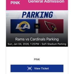 Los Angeles Rams Tailgate parking Pass