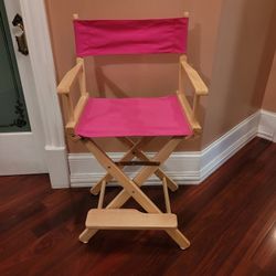 Director's Chair Solid Wood Hot Pink Canvas
