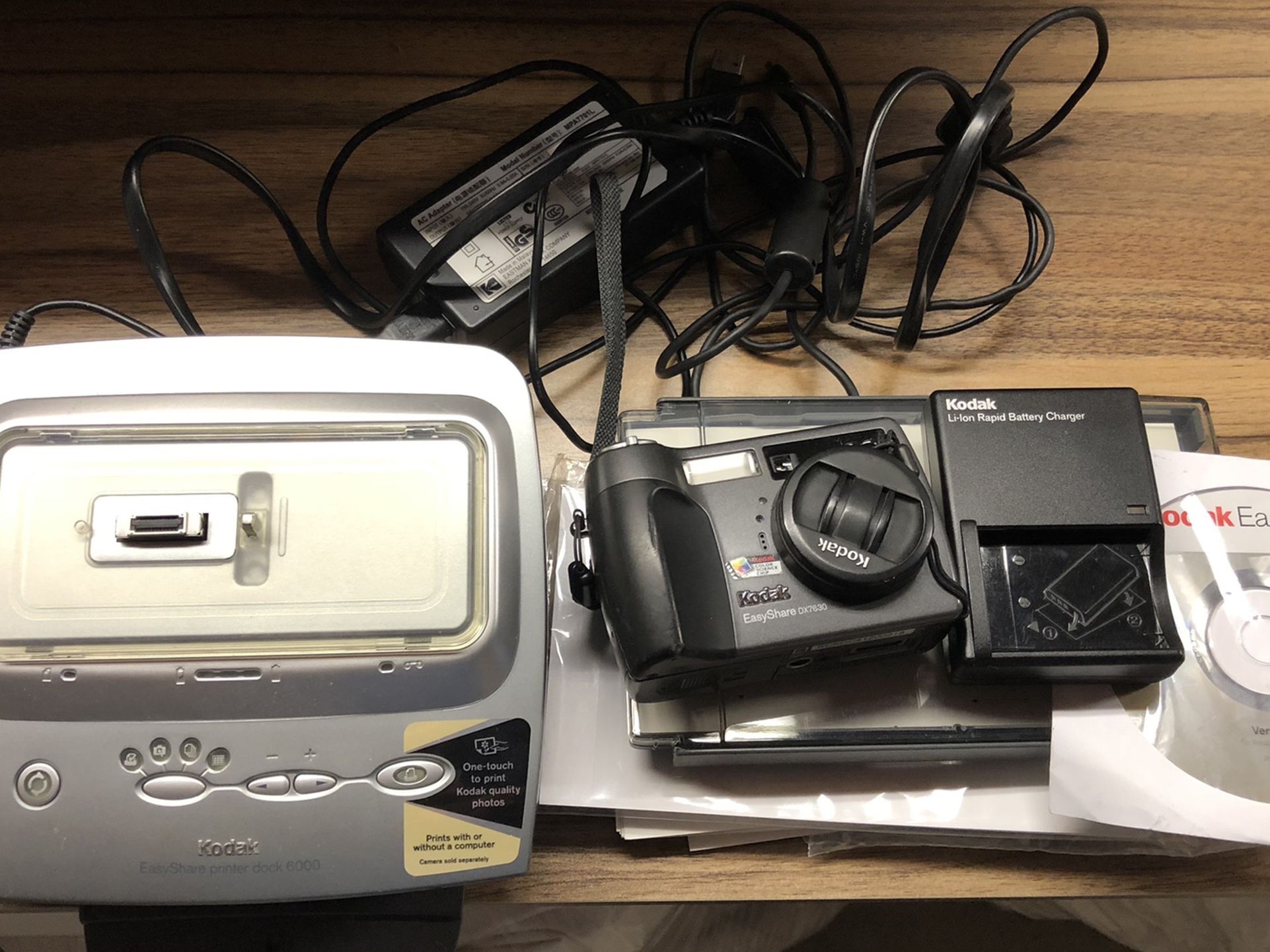 Kodak Digital Camera and Photo Printer (includes paper, cables, install CD, and charger)