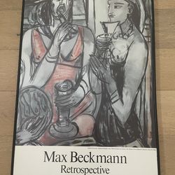 Rare 1984 Max Beckmann LACMA Poster - "Ballet Rehearsal" - Vintage 95x55cm