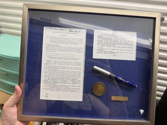 Rare Nevada Gov. Brian Sandoval Signed AB6 Bill Display w/ Signing Pen & Governor Coin – 2011