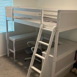Full Bunk Bed With Desk