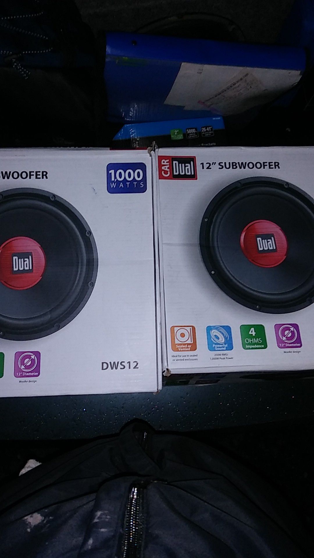 2 12" Dual Subwoofers 1000 watts