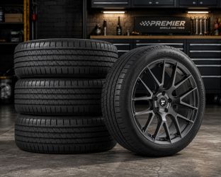 (4) Fittipaldi Wheels Rims 360G 20x10 5x112 / 5x114.3 38mm Gloss Graphite & Tire Package 255/55r20 Installed! 