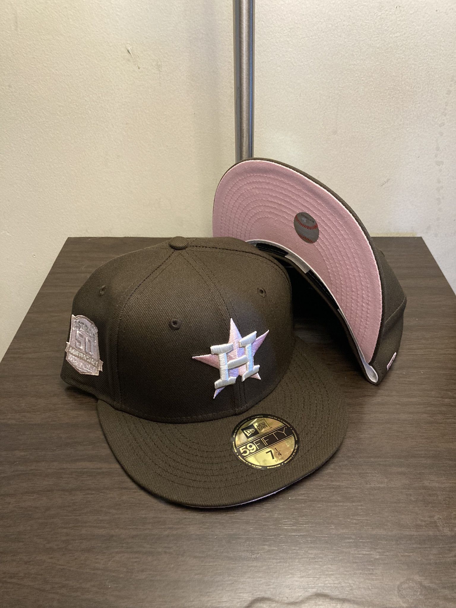 Fitted Houston Astros New Era Hat Pink Uv