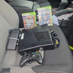 Xbox 360 With Two Games 120 Obo 