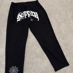 Black Graphic Supply Spider Sweatpants