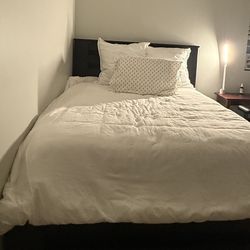 QUEEN BED FRAME + MATTRESS + MATTRESS BOX and COVER 