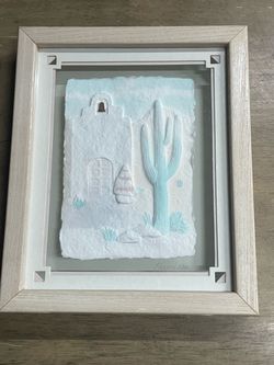 Framed 3D Desert Scene Paper Art