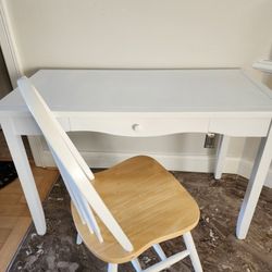 White Desk & Chair Set