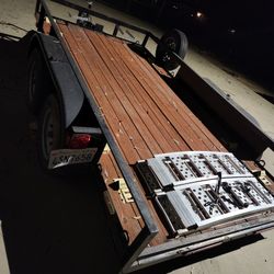 6.5 X 12FT Utility Trailer Hauler Flatbed With Electric Brakes $2450 Firm Price 