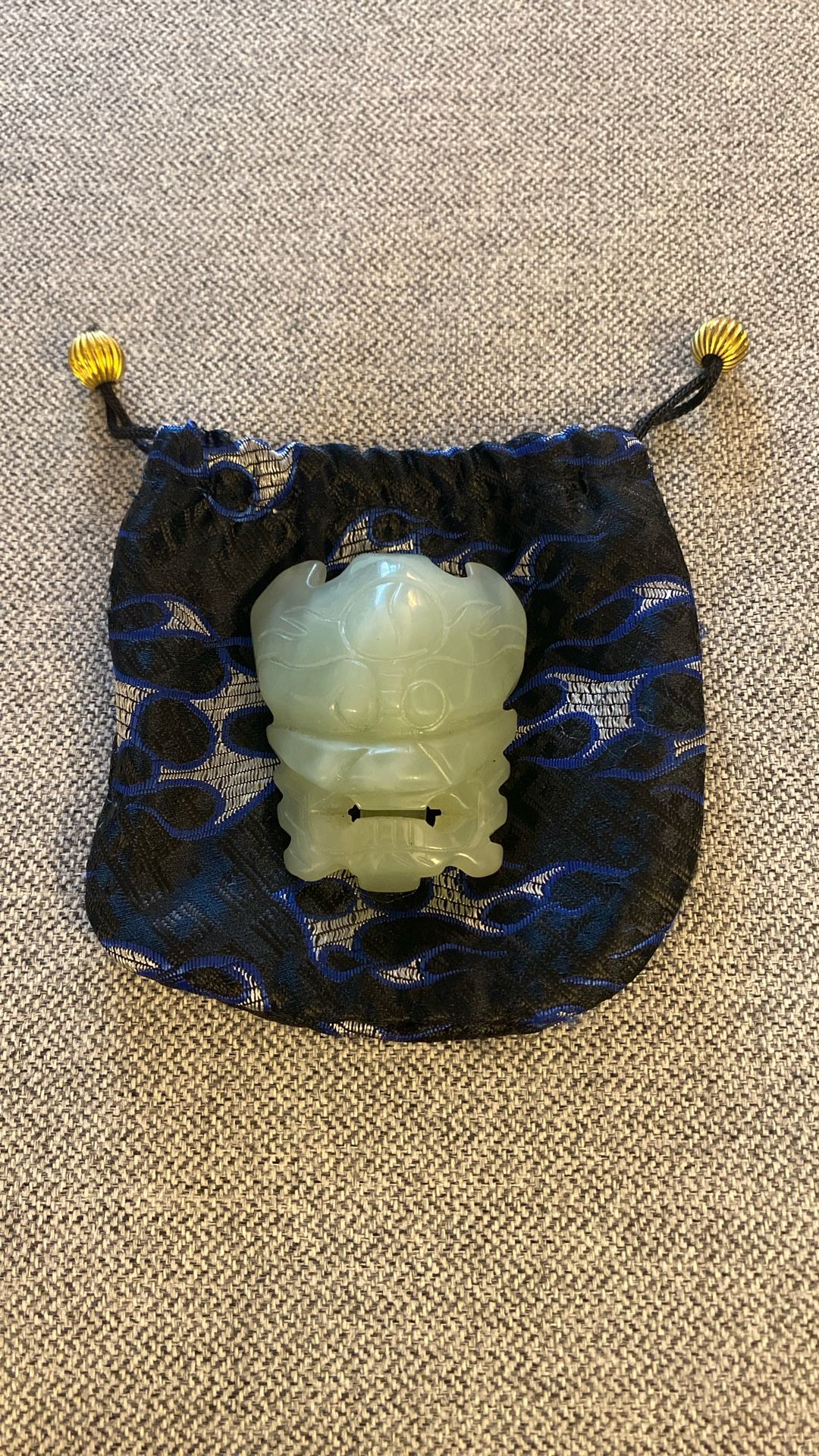 Dragon Head Jade Belt Decorate