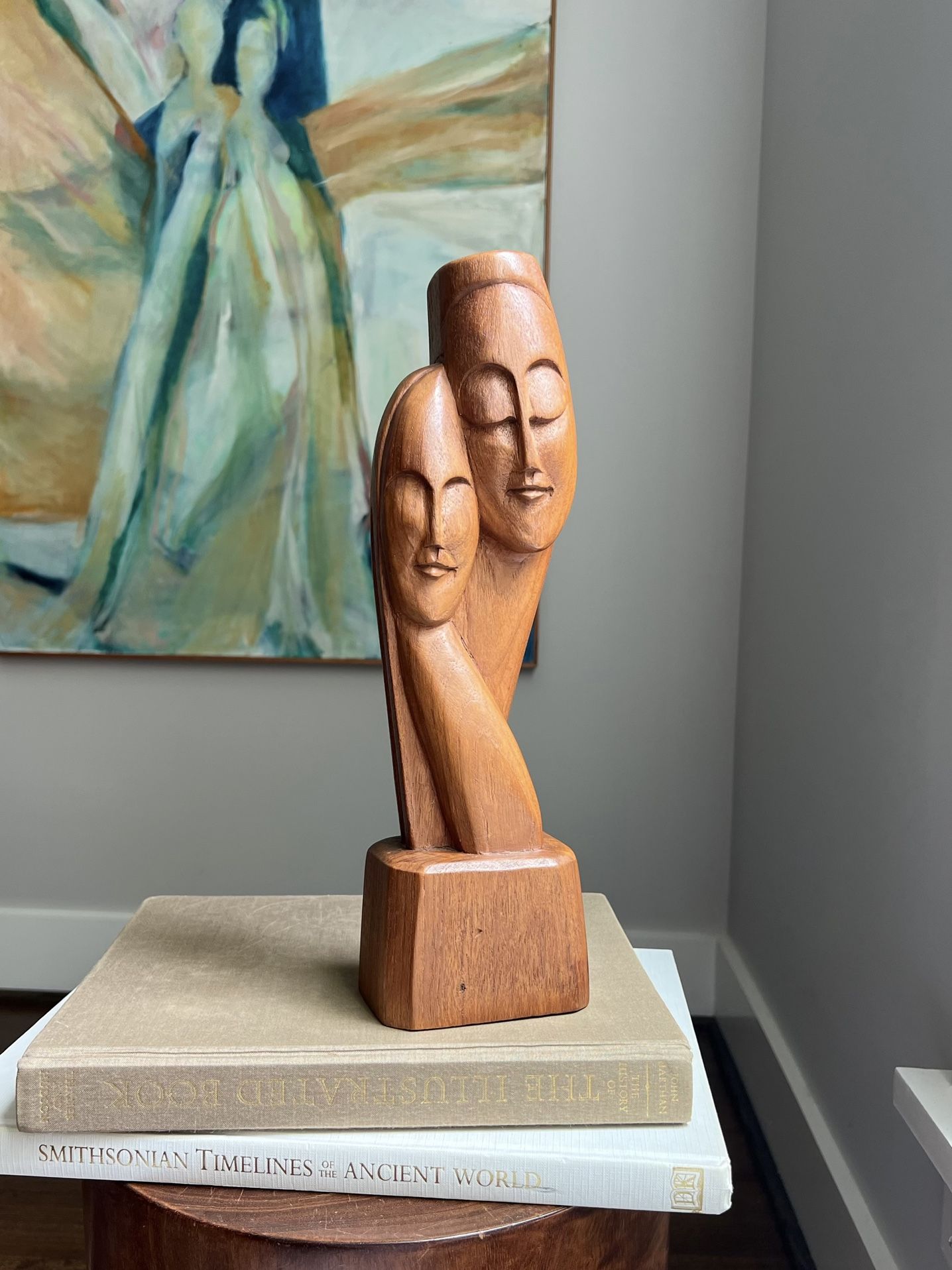 Mid Century Wood Sculpture ( firm on price )