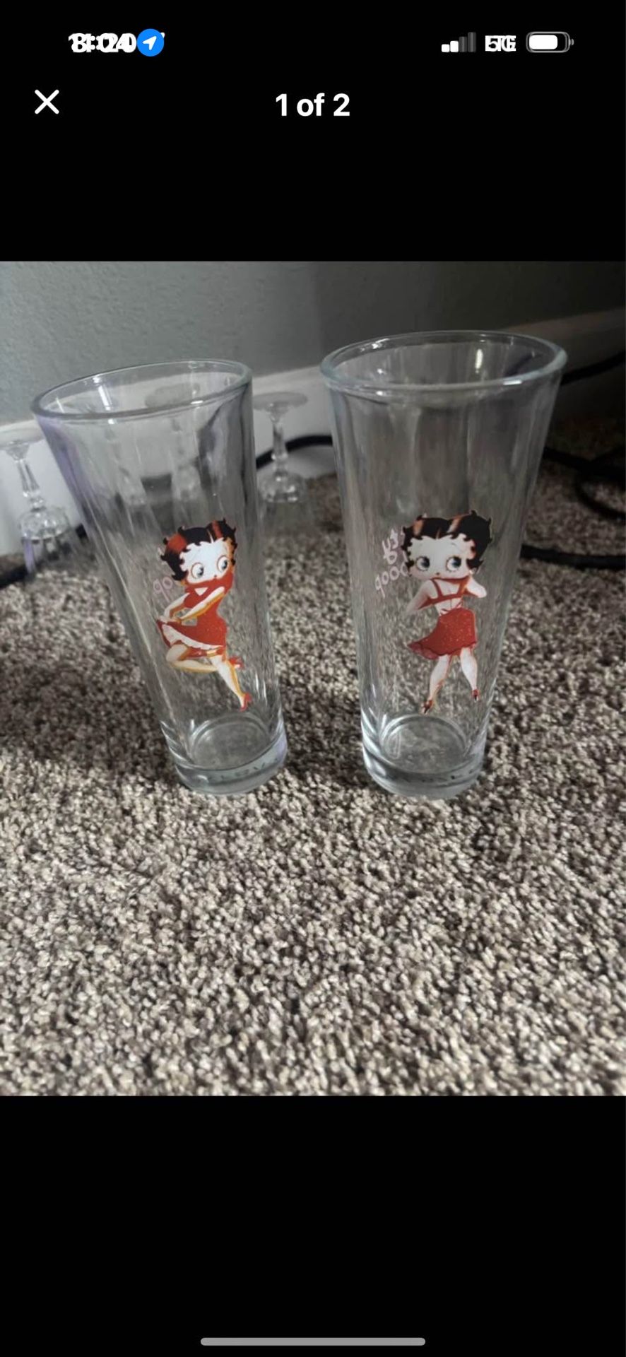 Betty Boop Drinking Glasses