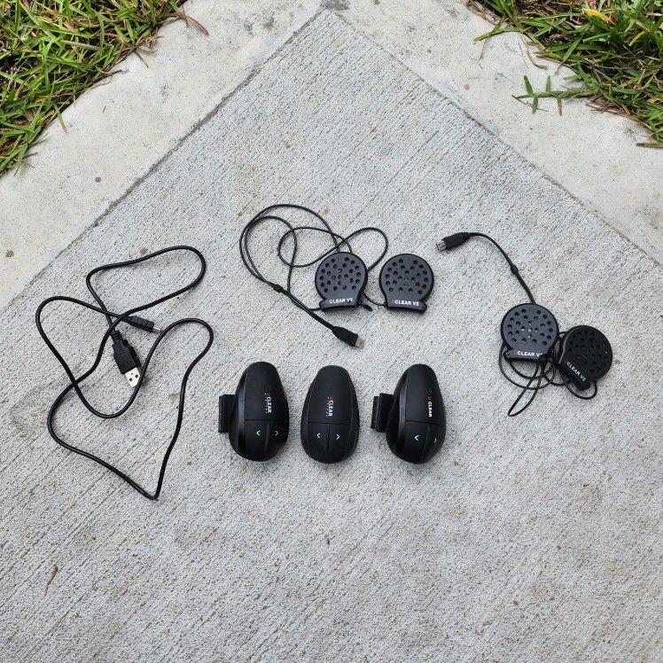 UClear HBC200 Bluetooth Motorcycle Communicator Set of 3