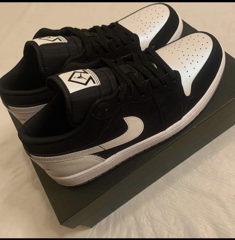 Air Jordan 1 Low Diamond White/black Size 12