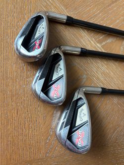 Callaway RAZR X - 3 Clubs - A, 9, PW - R Flex Graphite - Excellent