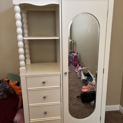 Madison White II 1-Door 4-Drawer Wood Bedroom Armoire Closet