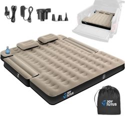 JOYTUTUS Truck Bed Air Mattress for 5.5-5.8Ft Full Size Short Truck Beds Inflatable Air Mattress for Outdoor Camping, Truck Tent Accessories with Pump