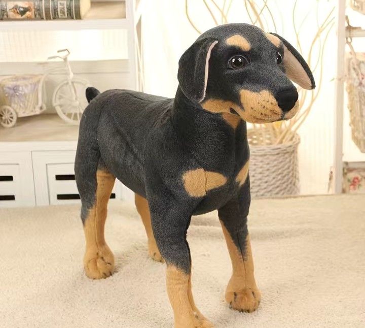 Super Cute Small  Realistic Looking Stuffed Animal Rotweiler Dog