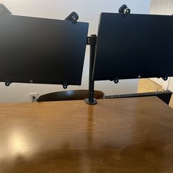 2 HP monitor With VIVO dual Monitor Desk Mount Stand 