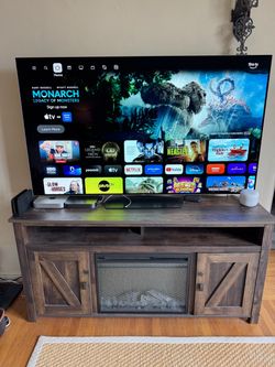 TV Console with Fireplace