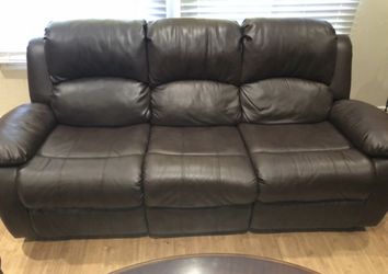 Leather sofa recliner 3 seat