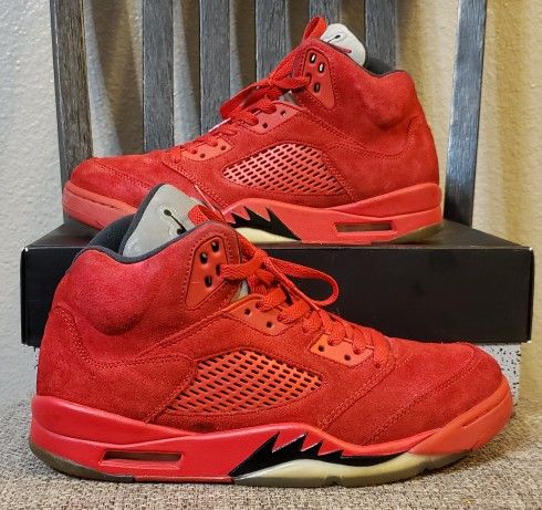 Jordan 5 Red Suede 