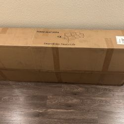 New Brown Sofa Couch With Ottoman