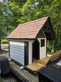 Custom built dog house