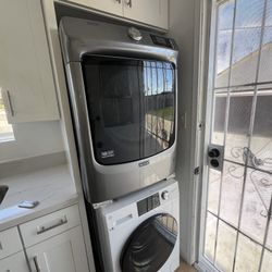 Washer (GE); dryer (Maytag) 